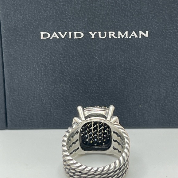 David Yurman Sterling Silver Wheaton Diamonds Ring - Picture 12 of 13